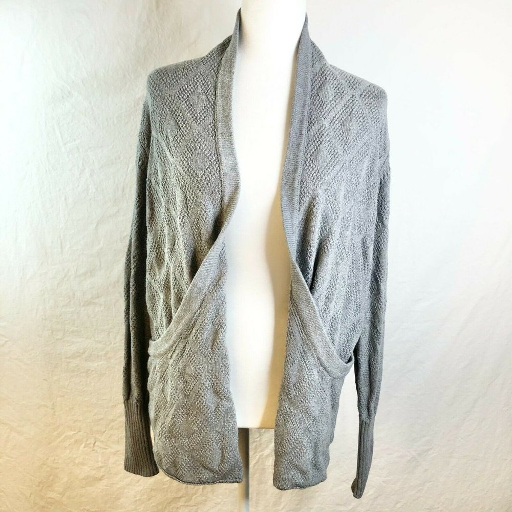 Market & Spruce Gray Cardigan Sweater Womens Large